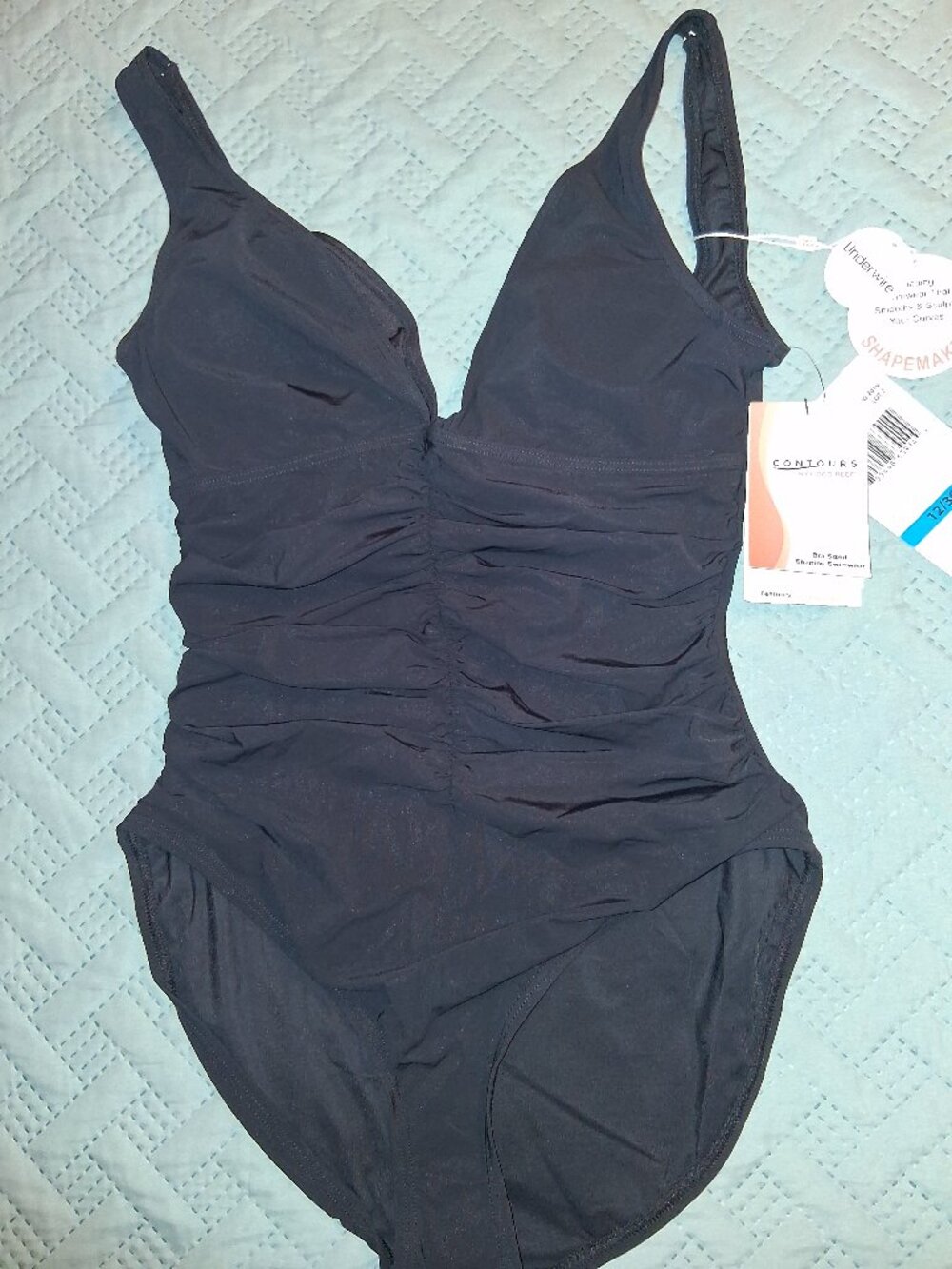 Black One-Piece Swimsuit NWT size 12D